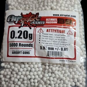 Airsoft 0.20g BBs 5000 Rounds Open Bag